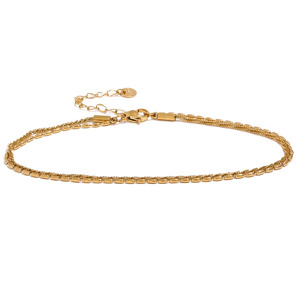 Anklet Women Charm Gold Silver Color Jewelry