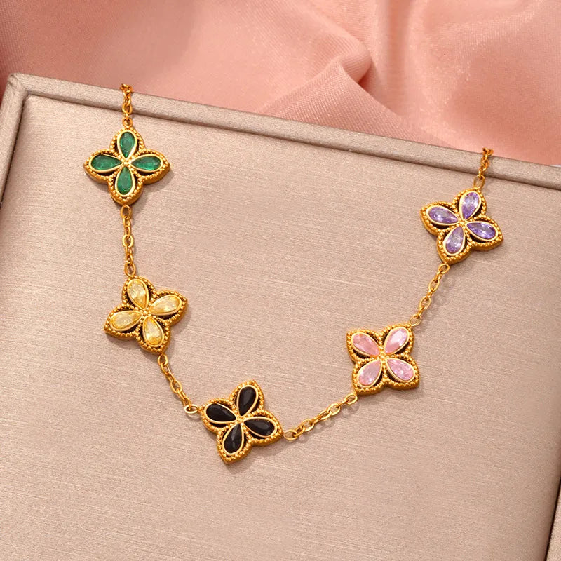 Gold Plated Lucky Clover Bracelet